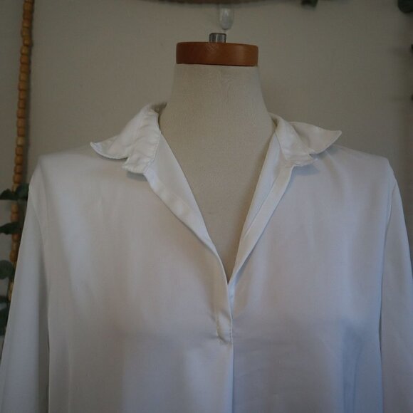 Constanza Vercelli Lingerie Silky Collared Longline Sleep Dress Size 4 - Picture 2 of 7